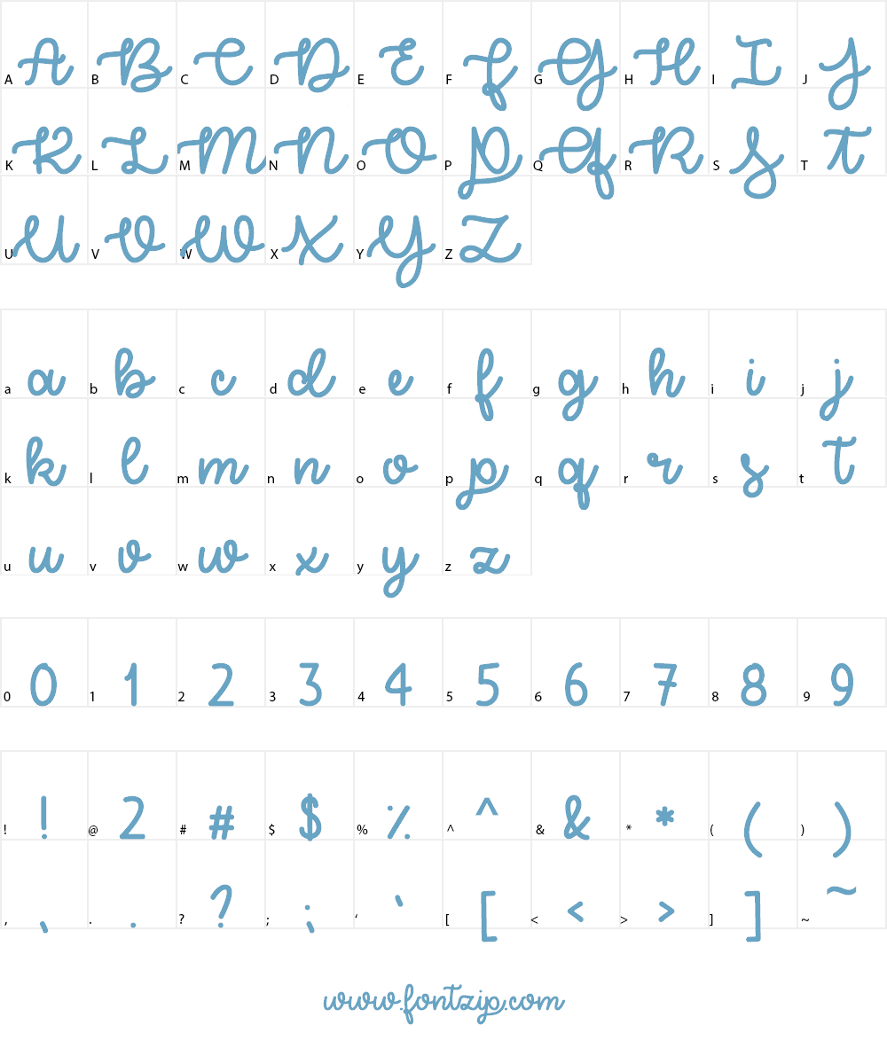 Try Happiness Demo Font Character